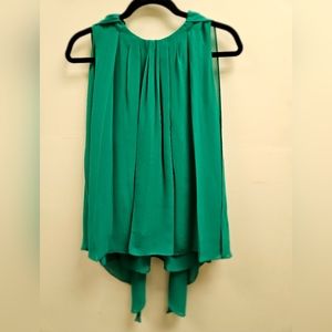 NWOT/ MO&Co. Top Blouse Sleeveless Shawl Layered Tank Kelly Green